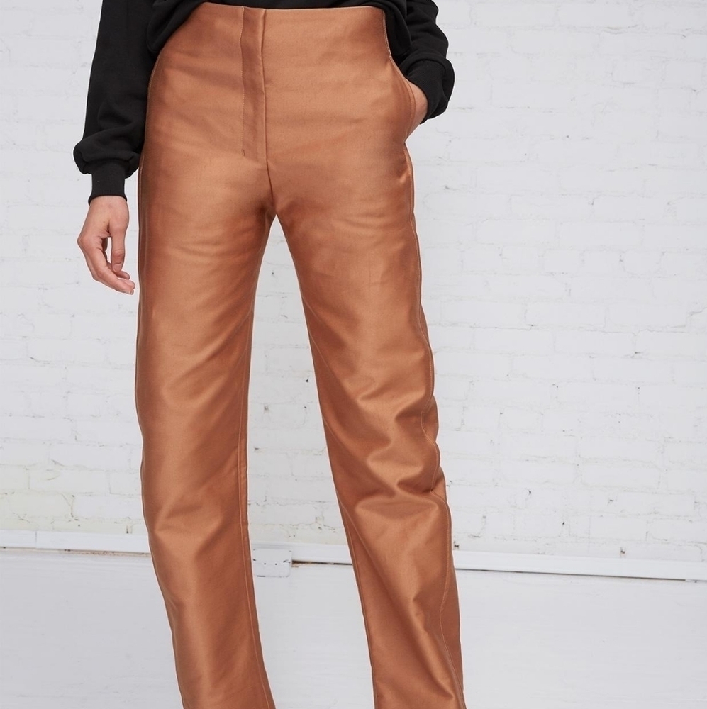Lemaire Brown Cotton Loose Pants Sz 38 4 6